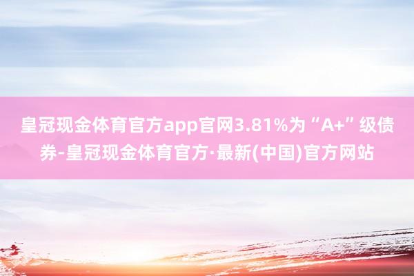 皇冠现金体育官方app官网3.81%为“A+”级债券-皇冠现金体育官方·最新(中国)官方网站