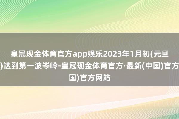 皇冠现金体育官方app娱乐2023年1月初(元旦掌握)达到第一波岑岭-皇冠现金体育官方·最新(中国)官方网站