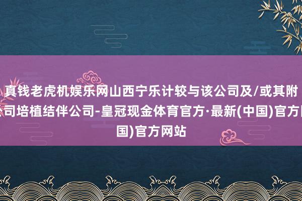 真钱老虎机娱乐网山西宁乐计较与该公司及/或其附庸公司培植结伴公司-皇冠现金体育官方·最新(中国)官方网站