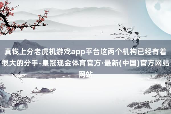 真钱上分老虎机游戏app平台这两个机构已经有着很大的分手-皇冠现金体育官方·最新(中国)官方网站