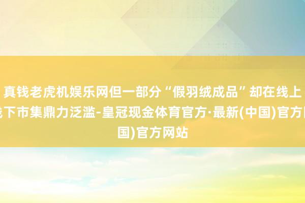 真钱老虎机娱乐网但一部分“假羽绒成品”却在线上、线下市集鼎力泛滥-皇冠现金体育官方·最新(中国)官方网站