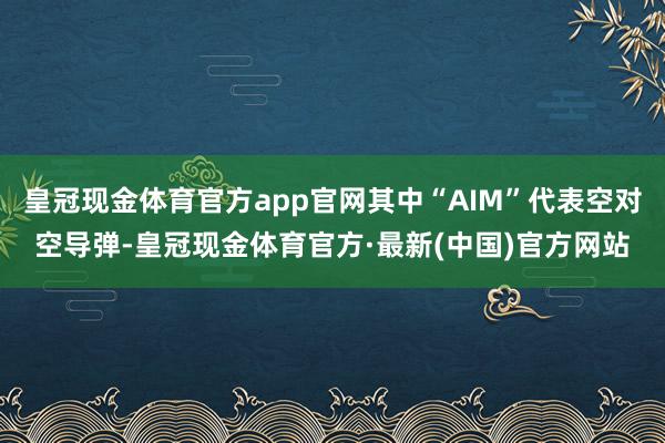 皇冠现金体育官方app官网其中“AIM”代表空对空导弹-皇冠现金体育官方·最新(中国)官方网站