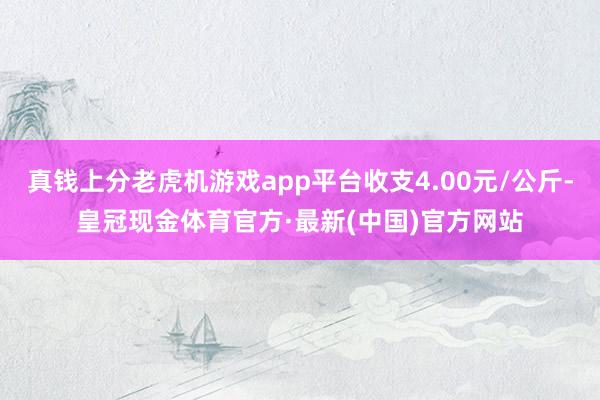 真钱上分老虎机游戏app平台收支4.00元/公斤-皇冠现金体育官方·最新(中国)官方网站