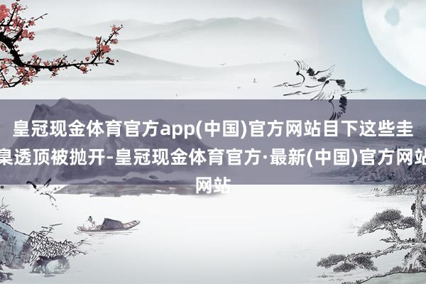 皇冠现金体育官方app(中国)官方网站目下这些圭臬透顶被抛开-皇冠现金体育官方·最新(中国)官方网站