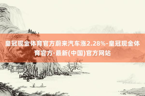 皇冠现金体育官方蔚来汽车涨2.28%-皇冠现金体育官方·最新(中国)官方网站